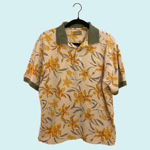 Natural Issue Vintage Yellow Flowers Hawaiian Shirt
